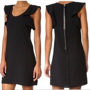 NWT Elizabeth and James Dillon Dress Black Flutter Sleeve Sheath Mini 2 Cocktail